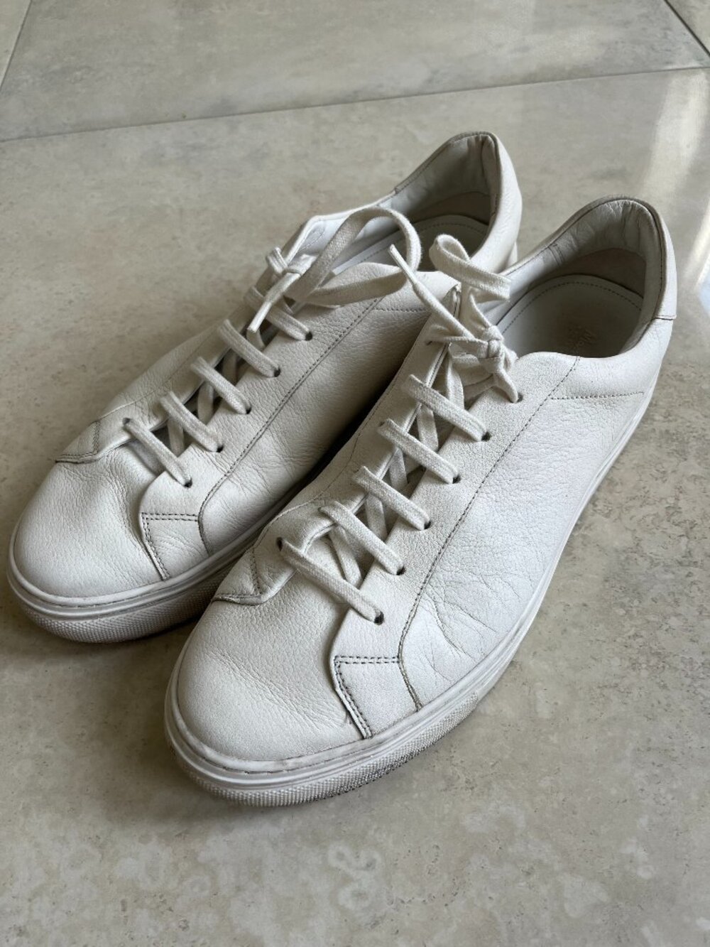 Massimo Dutti White Leather Sneakers